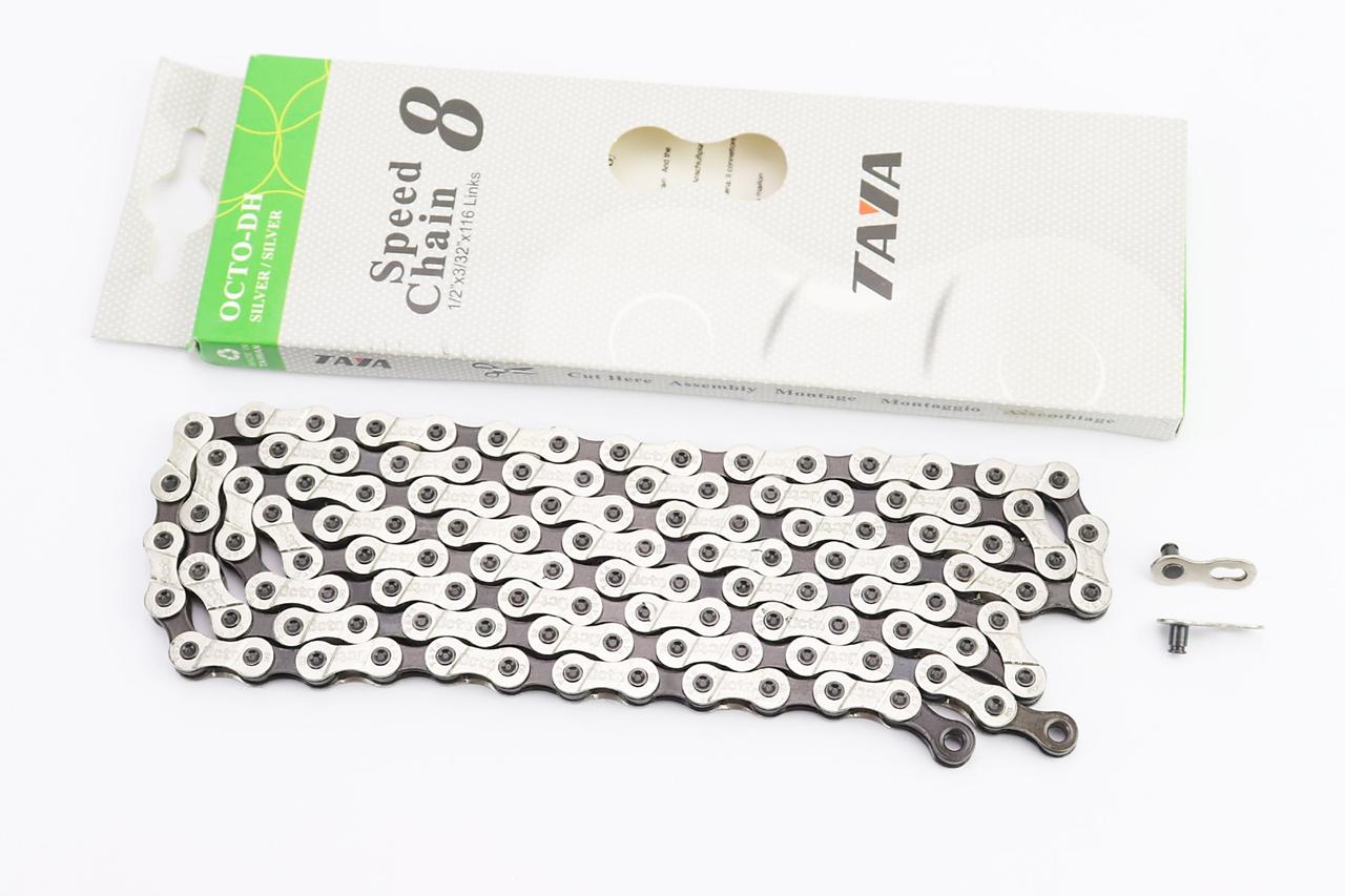 Ланцюг приводний 1/2х3/32"х116L 8 швидкостей, сріблясто-чорний OCTO, ВЕЛОЗАПЧАСТИНИ, SV-411053, фото 1