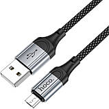 Кабель HOCO X102 Fresh MicroUSB 1m black, фото 2