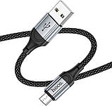 Кабель HOCO X102 Fresh MicroUSB 1m black, фото 3