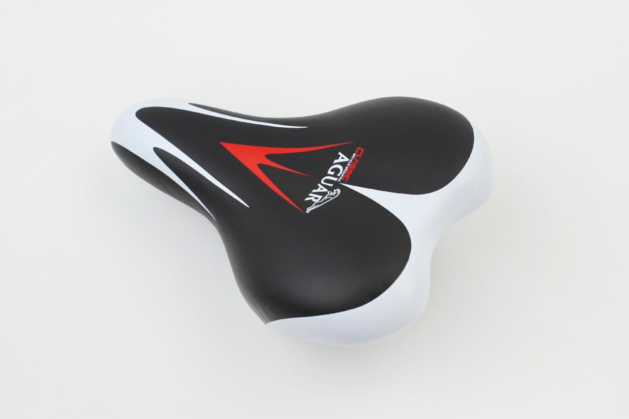 Сидіння CHILD 220x150мм, чорно-біло-червоне AGUAR AZ-296, ВЕЛОЗАПЧАСТИНИ, SV-411477, фото 1