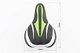 Сидіння CHILD 220x150мм, чорно-біло-зелене HENGCHI AZ-296AF, ВЕЛОЗАПЧАСТИНИ, SV-411478, фото 3