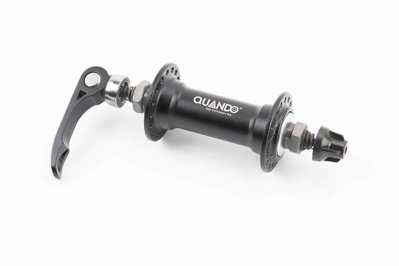 Втулка передня MTB алюмінієва 14Gx32H, V-brake, кріпл. ексцентрик, чорна KT-A15F, ВЕЛОЗАПЧАСТИНИ, SV-412070, фото 1