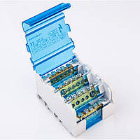 Крос-модуль 4*7 "нуль" (шина нульова в корпусі з синьою кришкою) 	 502973