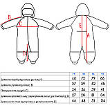 Дитячий зимовий комбінезон Аполло з хутром опушкою Утеплювач Termoloft Мембранна тканина Чорний Розмір 74/80, фото 10