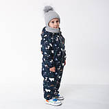 Дитячий зимовий комбінезон Аполло з утеплювачем Termoloft Мембранна тканина Синя Арктика принт Розмір 74-80, фото 9
