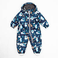 Дитячий зимовий комбінезон Аполло з утеплювачем Termoloft  Мембранна тканина Єті  принт Розмір 74-80