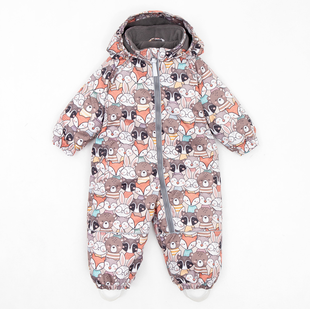 Дитячий зимовий комбінезон Аполло з утеплювачем Termoloft Мембранна тканина Звірятка принт Розмір 74-80, фото 1