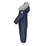 Дитячий зимовий комбінезон Аполло з хутром опушкою Утеплювач Termoloft Мембранна тканина Рожевий Синій Розмір 74/80, фото 2