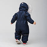 Дитячий зимовий комбінезон Аполло з хутром опушкою Утеплювач Termoloft Мембранна тканина Рожевий Синій Розмір 74/80, фото 8