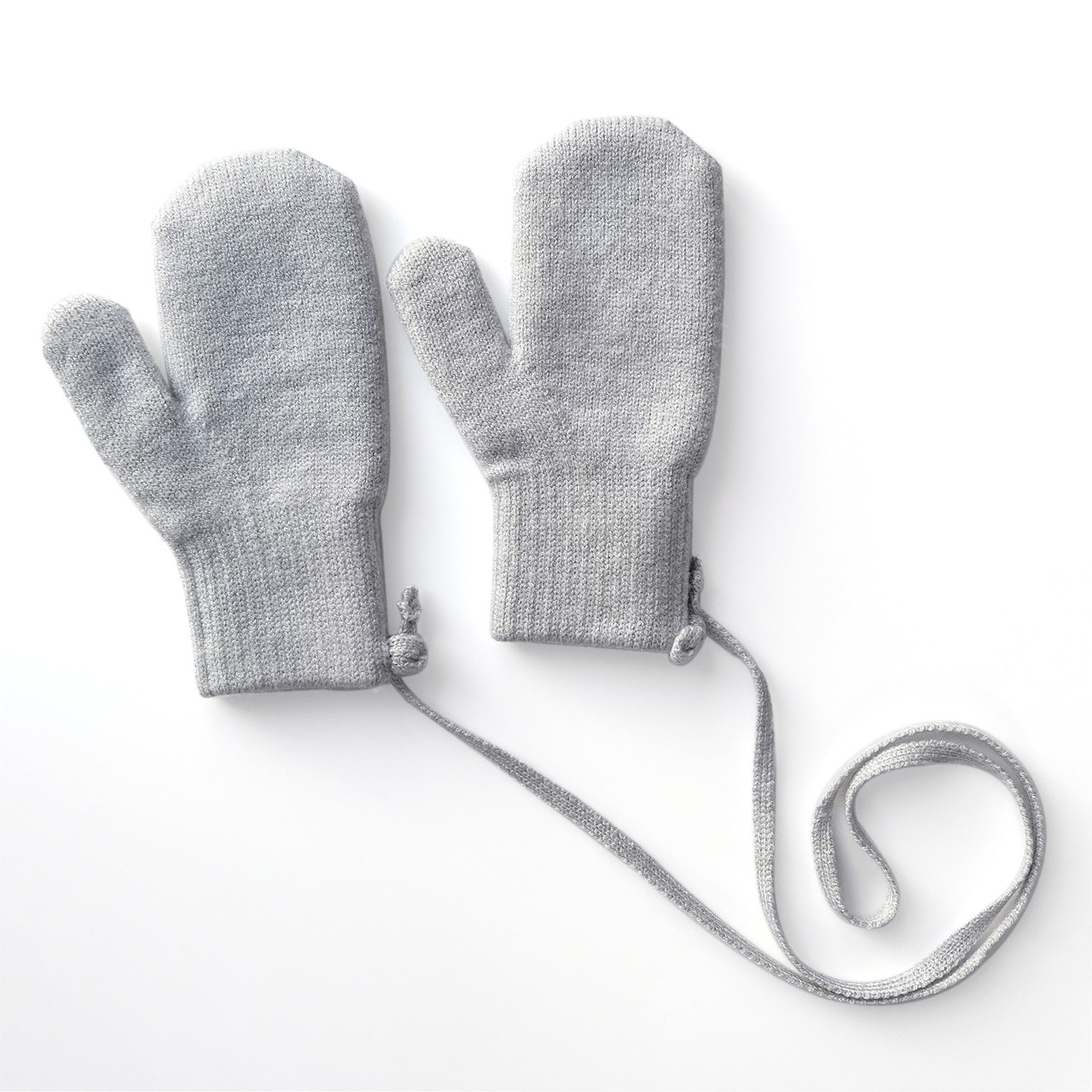 Дитячі зимові рукавички з вовною мериноса Сірого кольору від 0 до 18 місяців, фото 1