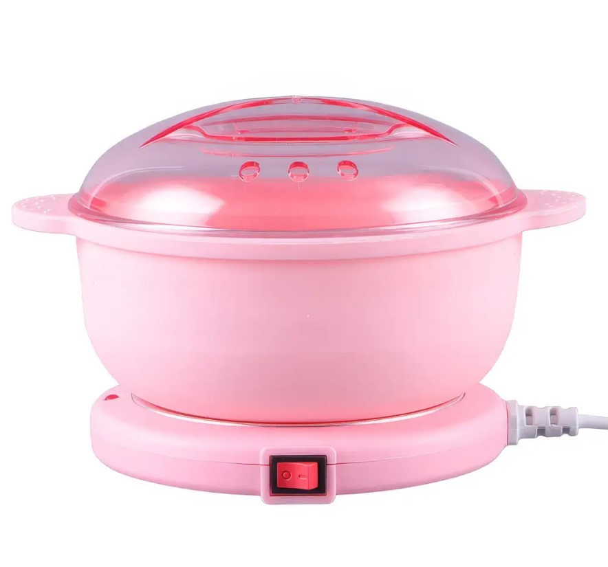 Апарат для нагрівання воску із силіконовою чашею Silicon Wax Warmer CL-2208 9517, рожевий