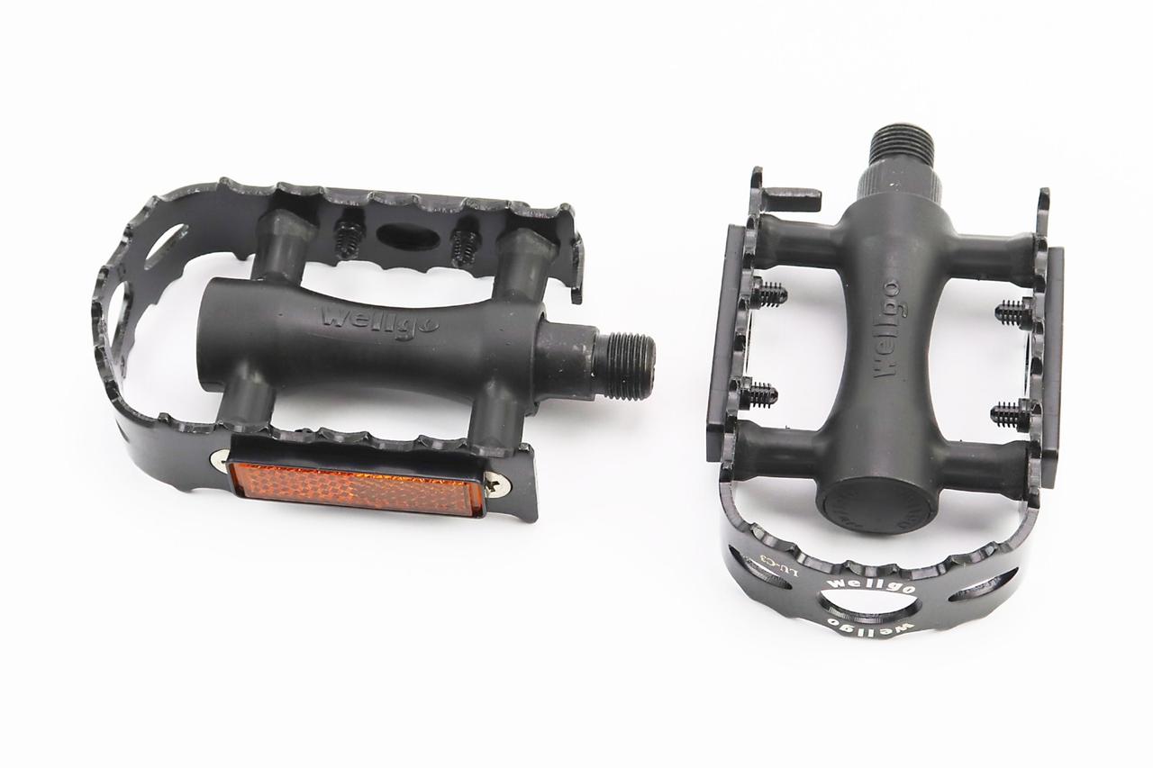 Педалі MTB 9/16" (103x63x28мм) пластико-алюмінієві, чорні LU-C3, ВЕЛОЗАПЧАСТИНИ, SV-411134, фото 1