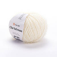 Yarnart CHRISTMAS (Крістмас) № 06 молочний (Синтетична пряжа, нитки для в'язання)