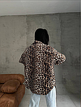 Жіноча леопардова сорочка оверсайз - стильний і модний вибір для повсякденного образу, фото 3