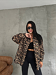 Жіноча леопардова сорочка оверсайз - стильний і модний вибір для повсякденного образу, фото 4