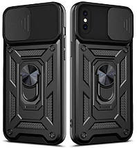 PC + TPU чохол Camshield armor для iPhone XS Max / чорний, фото 5