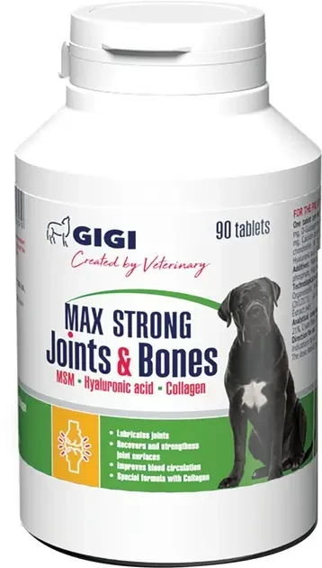 Вітамінний комплекс GIGI Max Strong Joints & Bones для зміцнення та відновлення суглобів 90 таблеток