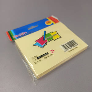 Стiкер блок жовтий пастель 76-101мм