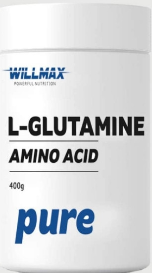 Л-глютамін Товарwillmax L-Glutamine 400 g без смаку