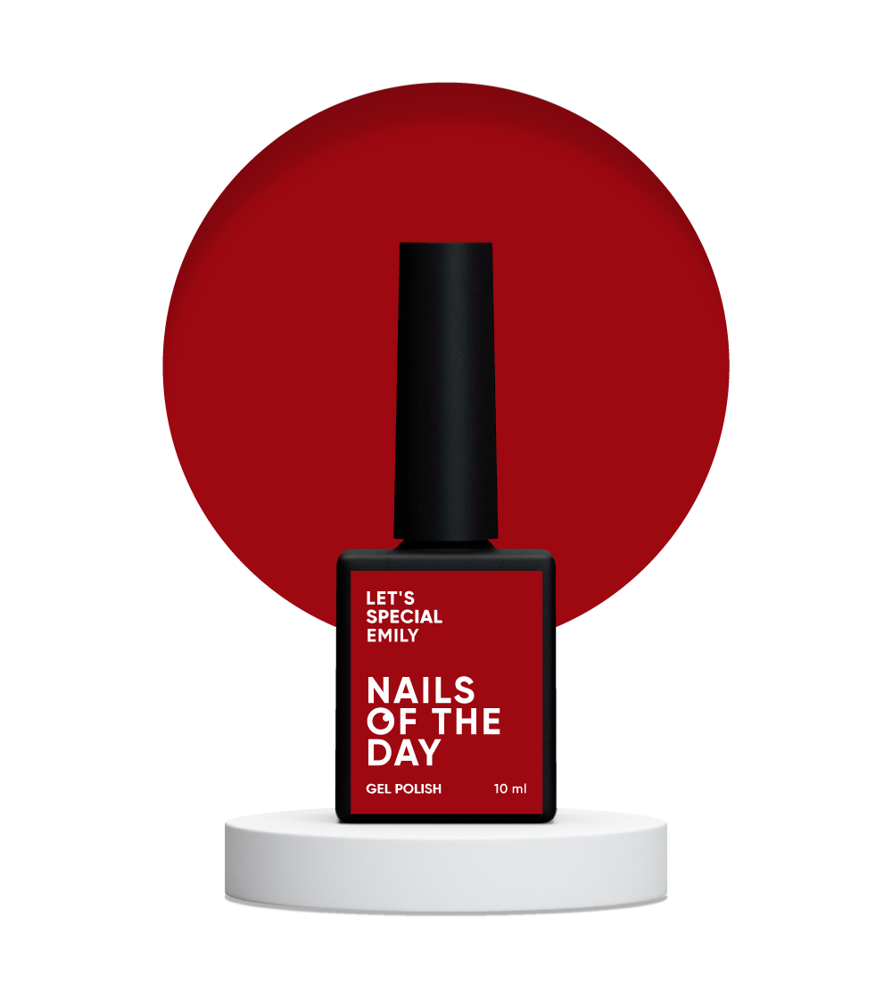 NAILSOFTHEDAY Let’s Special Emily №133 — глибоко червоний гель-лак для нігтів, що перекриває в один шар, 10 мл