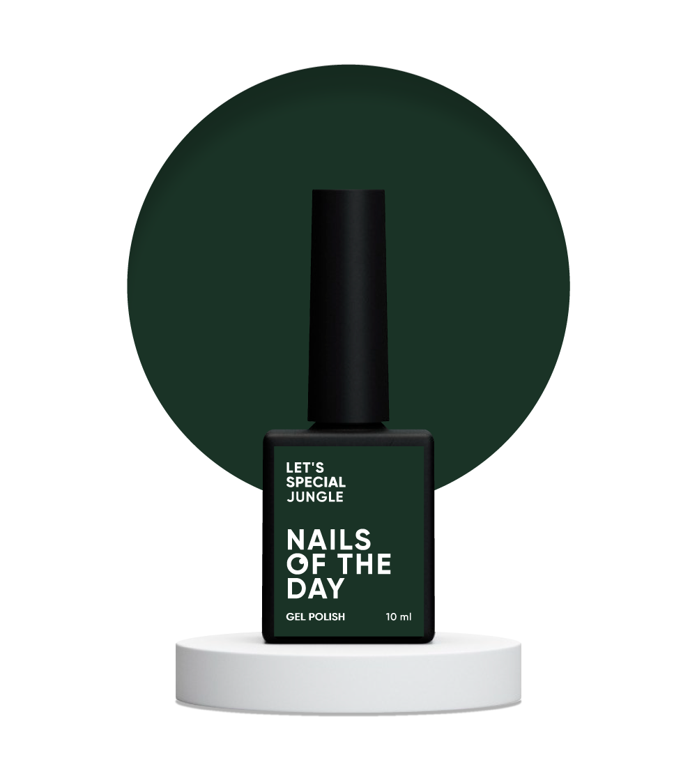 NAILSOFTHEDAY Let’s Special Jungle №350 — темно-зелений гель-лак для нігтів, що перекриває в один шар, 10 мл