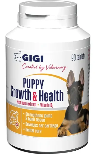 Вітамінний комплекс GIGI Puppy Growth&Health для зміцнення кісткової та хрящової тканини у цуценят 90 таблеток