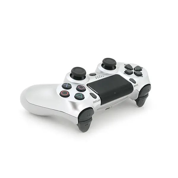 Геймпад Brazzers бездротовий для PS4 Wireless DUALSHOCK 4, роз'єм для навушників, LED light bar, Silver-White, 3.7V, 600mAh, Blist