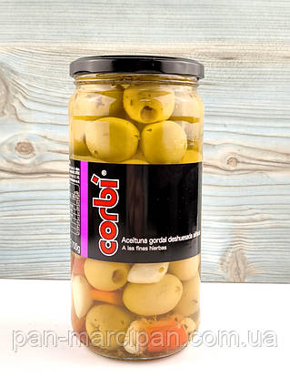 Оливки зелені без кісточок з травами Corbi 325 г/700 г Іспанія