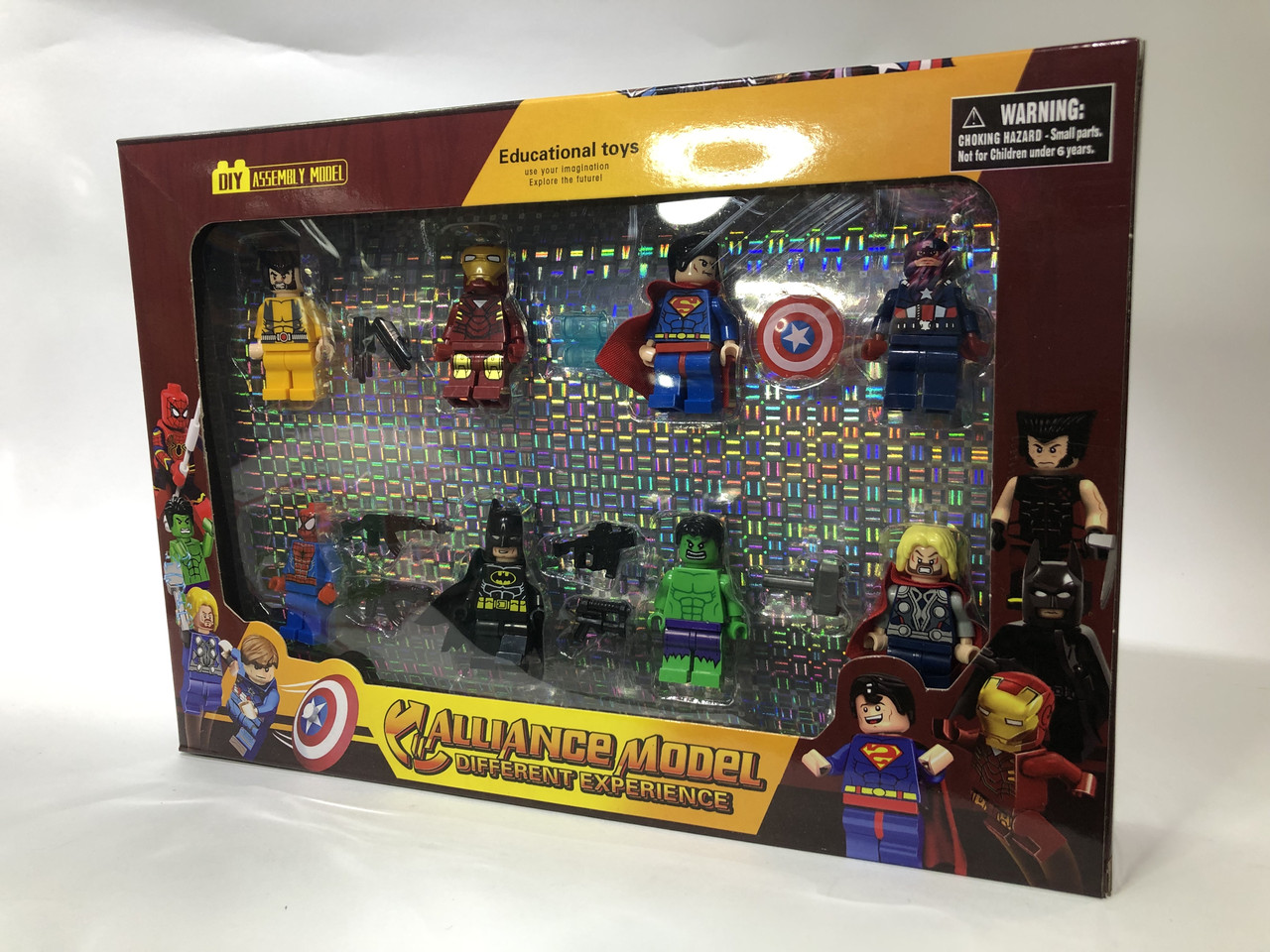 Набор фигурок Кіногероїв Marvel, DC в стиле лего 8 шт, фото 1