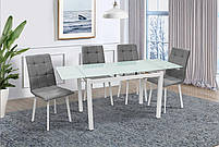 Стіл обідній скляний Венді білий