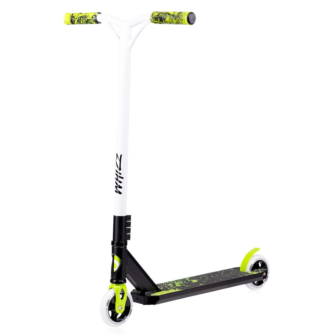 Самокат трюковий Lionelo Whizz Green Lime Black Чорно-білий
