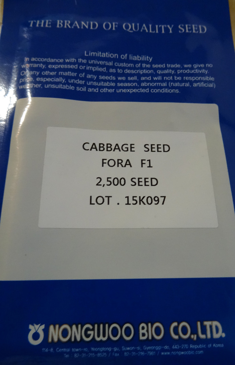 Семена капусты Фора F1 2500 шт - фото 2 - id-p443702631