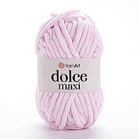 Yarnart DOLCE MAXI (Дольче Максі) № 750 рожевий (Пряжа плюшева, нитки велюрові для в'язання)