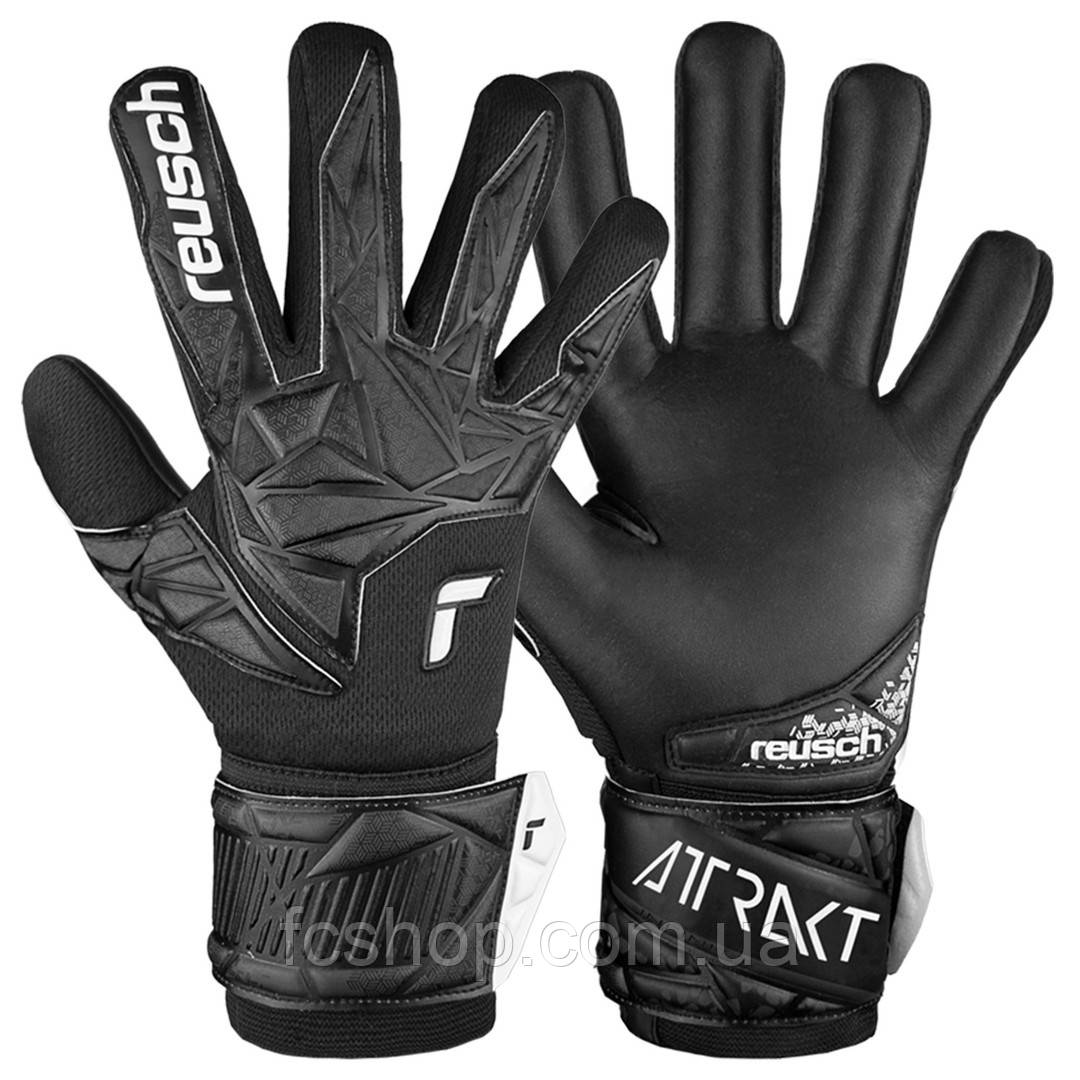 Дитячі воротарські рукавички Reusch Attrakt Infinity Junior 5472715-7700, Чорний, Розмір (EU) — 4