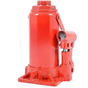 Домкрат гідравлічний пляшковий 10т Hydraulic Jack Червоний Потужний домкрат з підйомом 205-390 мм