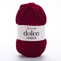 Yarnart DOLCE MAXI (Дольче Максі) № 752 бордо (Пряжа плюшева, нитки велюрові для в'язання)