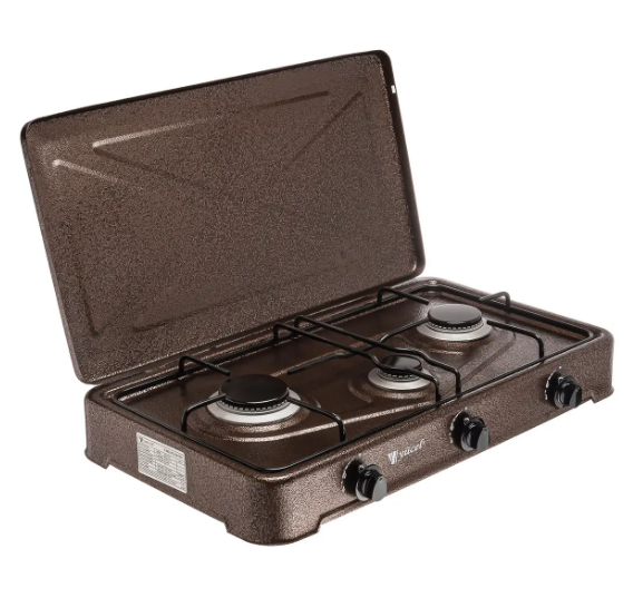 Плита газова настільна з 3 конфорками YUCEL O-300-LPG-BROWN