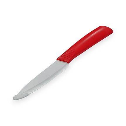 Ніж кухонний керамічний Ceramic Knife 4" в упаковці 20 см червоний, фото 2