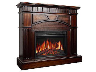Камінокомплект ArtiFlame York AF23S махагон коричневий антик з обігрівом і звуком горіння вогню