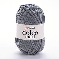 Yarnart DOLCE MAXI (Дольче Максі) № 760 сірий (Пряжа плюшева, нитки велюрові для в'язання)