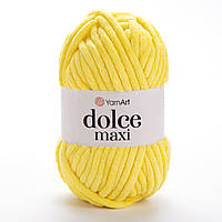 Yarnart DOLCE MAXI (Дольче Максі) № 761 жовтий (Пряжа плюшева, нитки велюрові для в'язання)