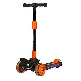 Самокат триколісний дитячий Lionelo Timmy Orange Black Чорно-помаранчевий