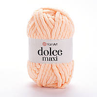 Yarnart DOLCE MAXI (Дольче Максі) № 773 персик (Пряжа плюшева, нитки велюрові для в'язання)