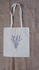 Шопер з двунитки з надписом "Мені все фіолетово", еко-торба ручного розпису, бавовняна сумка для покупок, жіноча сумка