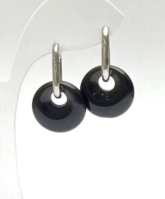 Сережки Агат d-18мм+- L-31мм+- купити біжутерію оптом в інтернеті