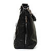 Сумка мішок на дві змійки класична жіноча шкіряна чорна на плече на два відділи на змійках зверху Alex Rai 8087-9, фото 8