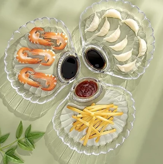 Тарілка для закуски, посуд для подачі закусок 2 шт у формі морського гребінця