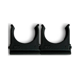 Стяжки хомут - кліпси для гофротруби d25мм чорні (упак.) 66-58-55