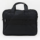 Сумка чорна для ноутбука месенджер 39*31 см на блискавці з кишенею Cans, фото 2