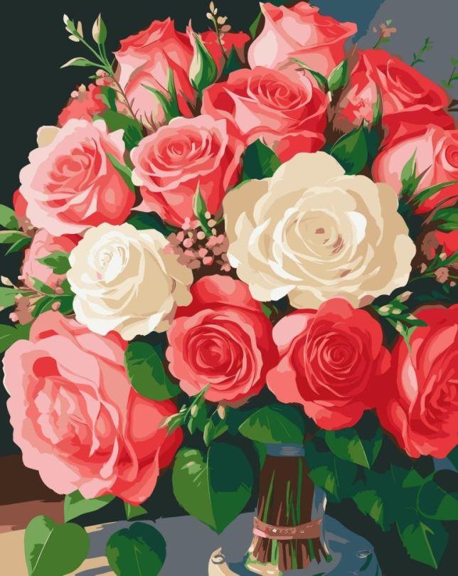 Картина за номерами ArtCraft Квіти кохання (ACR-B-13088-AC) 40 х 50 см, фото 1